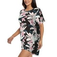 thumbnail image 2 of Wukai Orchids Flowers Women's Pajama Set,Short-Sleeve Top and Shorts with Elastic Waistband and Pockets for Loungewear, Yoga, and Casual Wear-Medium, 2 of 8