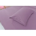 thumbnail image 3 of 4 Piece Rayon Made From Bamboo Sheet Set by OKAO, Twin Lavender Sheets-Silky Soft- Wrinkle Free- Deep Pockets(16")- 1 Fitted Sheet, 1 Flat, 2 Pillowcases Twin, Lavender, 3 of 5