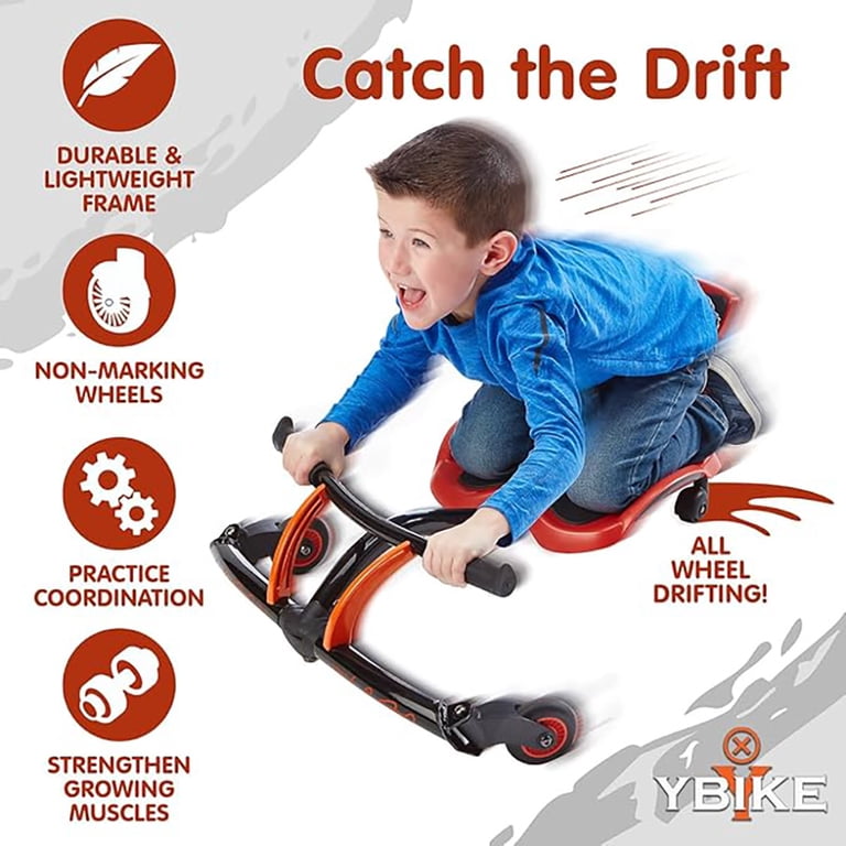 YBIKE, Self Propelled Ride On Drifting Racer, 165 lbs, Ages 4‚Äì9