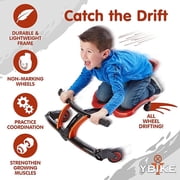 YBIKE Leap Self Propelled Ride On Drifting Racer Riding Toy, 165 lbs, Ages 4 – 9, Red