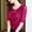 Hot Pink, variant on WWV T-Shirts for Women Top for Women Trendy Crewneck Elbow-Length Sleeve Mesh Solid Color Blouse Stylish Loose Fit Ladies Tops Travel Spring Summer Clothes Army Green