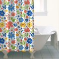 thumbnail image 4 of Pioneer Flower Floral Print Pattern Shower Curtain 36"x72", Bathroom Decorative Shower Curtain Set with 12 Hooks, Waterproof Washable, 4 of 6