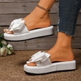 thumbnail image 6 of White Ladies Casual Leisure Footwear, Thick Sole Decor Open Toe Ventilated Slides, 6 of 7