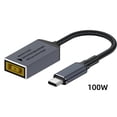 thumbnail image 3 of 3X PD100W para DC Square Jack A USB Tipo-C Cable de Carga Convertidor Compatible con el Cargador de Computadora Portátil, 3 of 5