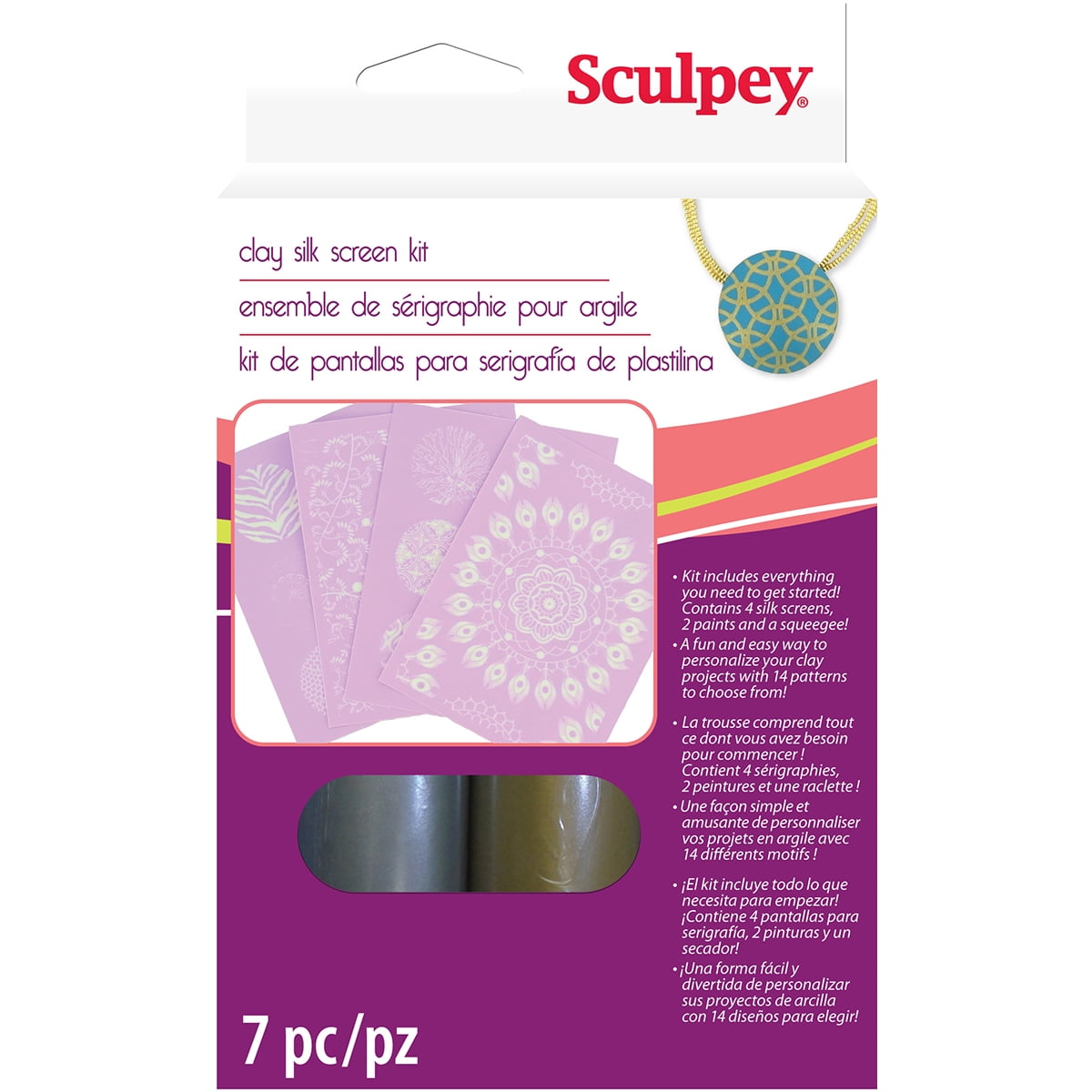 Sculpey Silkscreen Kit, Metallic