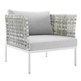 thumbnail image 3 of Modway Harmony 6-Piece  Sunbrella® Basket Weave Outdoor Patio Aluminum Seating Set in Taupe Gray, 3 of 10