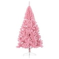 thumbnail image 2 of vidaXL Demi-Arbre de Noël Artificiel avec Support Rose 180 cm PVC, 2 of 5