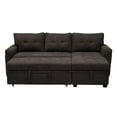 thumbnail image 4 of Naomi Home Perry Modern Sectional Sofa with Storage Chaise-Color:Espresso,Fabric:Velvet, 4 of 10