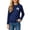 Navy, variant on NORO ARK Girls Crew Neck Long Sleeve Top (3-13) Cute Bow Embroidery Casual Basic Polyester Tee Shirt Gray Size 5T