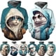 thumbnail image 2 of Sudadera con capucha con diseño de gato genial, ropa para hombre, sudadera con capucha divertida con estampado 3D para niños y mujeres, sudadera con capucha estilo Harajuku Y2K, 2 of 5