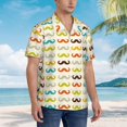 thumbnail image 5 of Haiem Colorful Mustache Printed Hawaiian Shirt for Men - Men’s Casual Beach Summer Shirts - Stretch Fabric with Modern Fit-X-Large, 5 of 9