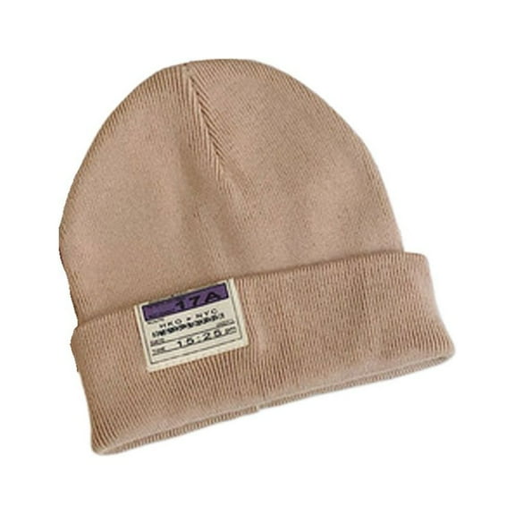 Multicolor Adult Warm Crochet Elastic Soft Women Men Knitted Hat Autumn Winter Hats Casual Hats Beanies Caps KHAKI