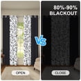 thumbnail image 3 of Black Leaf Ombre Blackout Curtains,2 Panels,42x63 Inch,Grommet Top,Room Darkening Thermal Insulated Window Drapes, 3 of 7