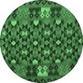 thumbnail image 1 of Ahgly Company Indoor Round Oriental Emerald Green Traditional Area Rugs, 5' Round, 1 of 4