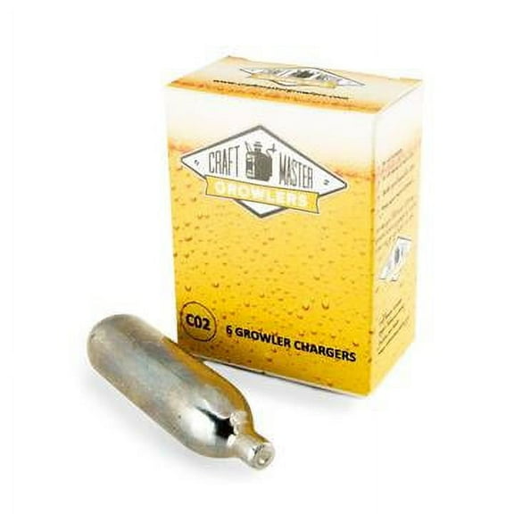 16-gram CO2 Cartridges Box of 6 for 128 oz Growler