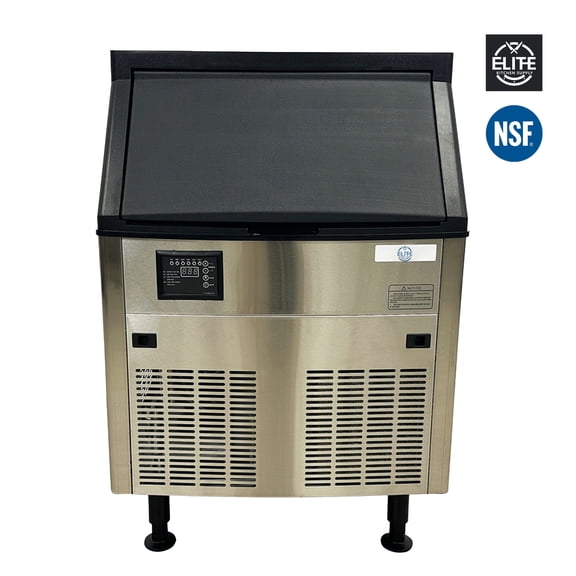 Commercial Ice Cube Maker Machine 219lbs 24hrs, 26'' Flip-up Door for Commercial Use, NSF ETL