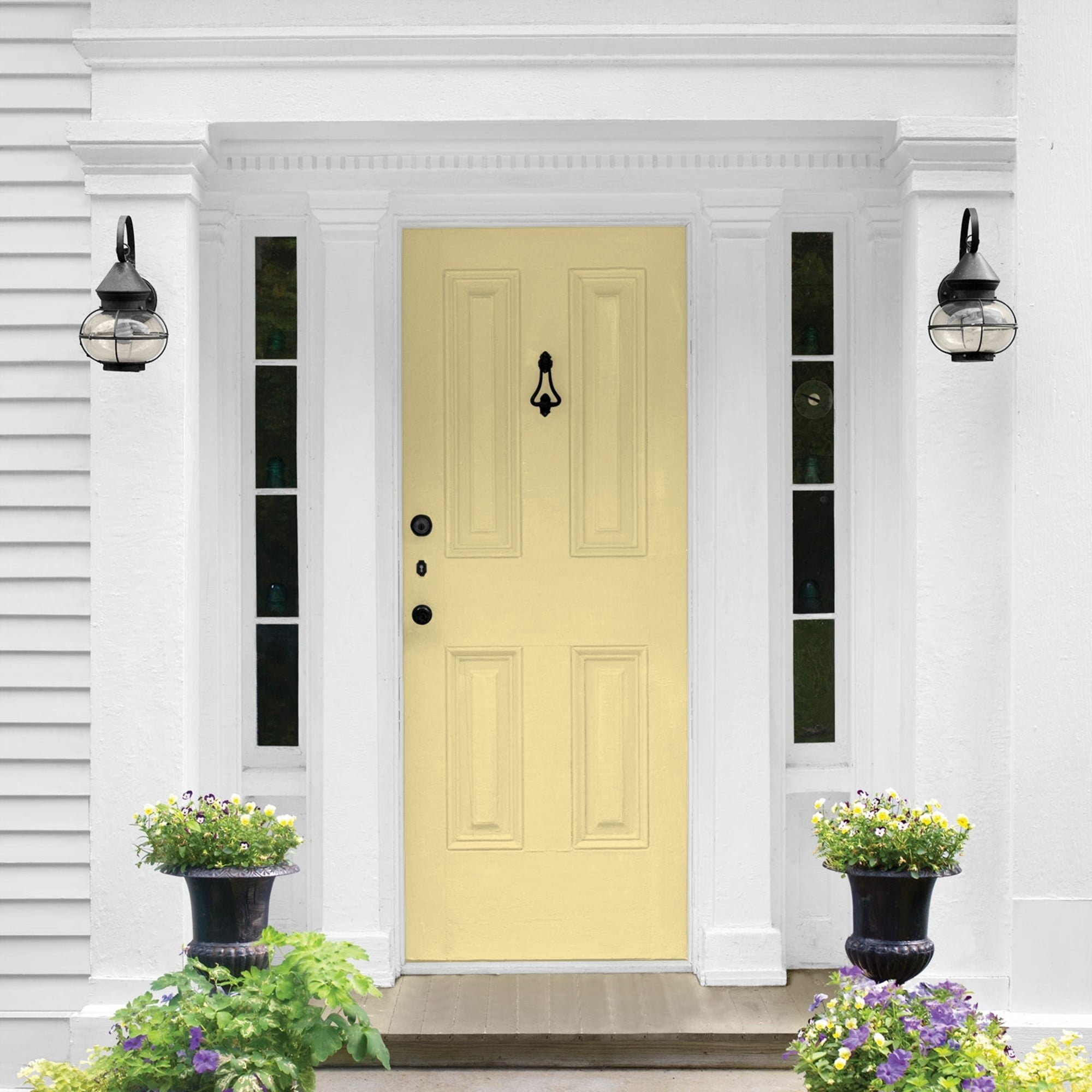Glidden One Coat Demeter / Yellow Semi-Gloss Exterior Paint with Primer, 5 Gallon