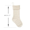 thumbnail image 3 of Lovskoo 2024 Indoor Christmas Decorations Stockings Low Cut Christmas Splicing Stocking Wool Pendant Christmas Gift Bag Socks Trendy Casual Combed Cotton Socks White-B, 3 of 7