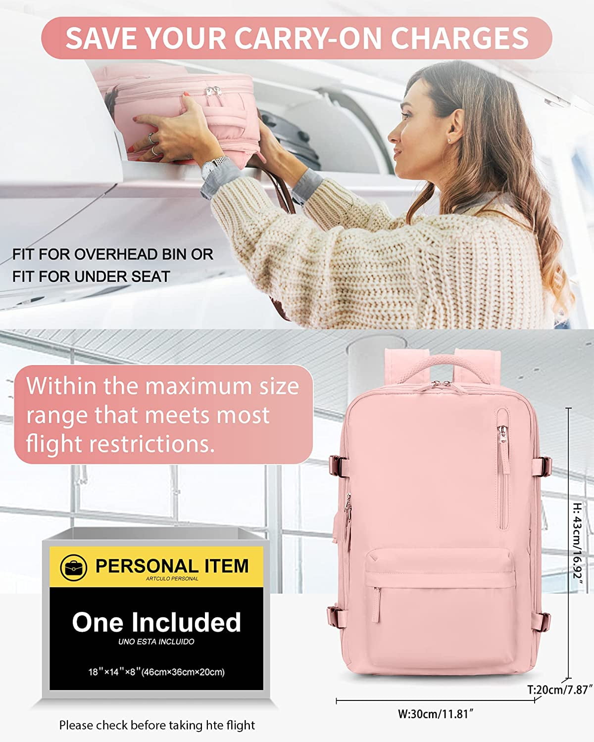 Bolsa de viagem de avião em nuvens para mulheres e homens, impermeável,  resistente a rasgos, alta capacidade para viagens, durante a noite,  academia, Cor