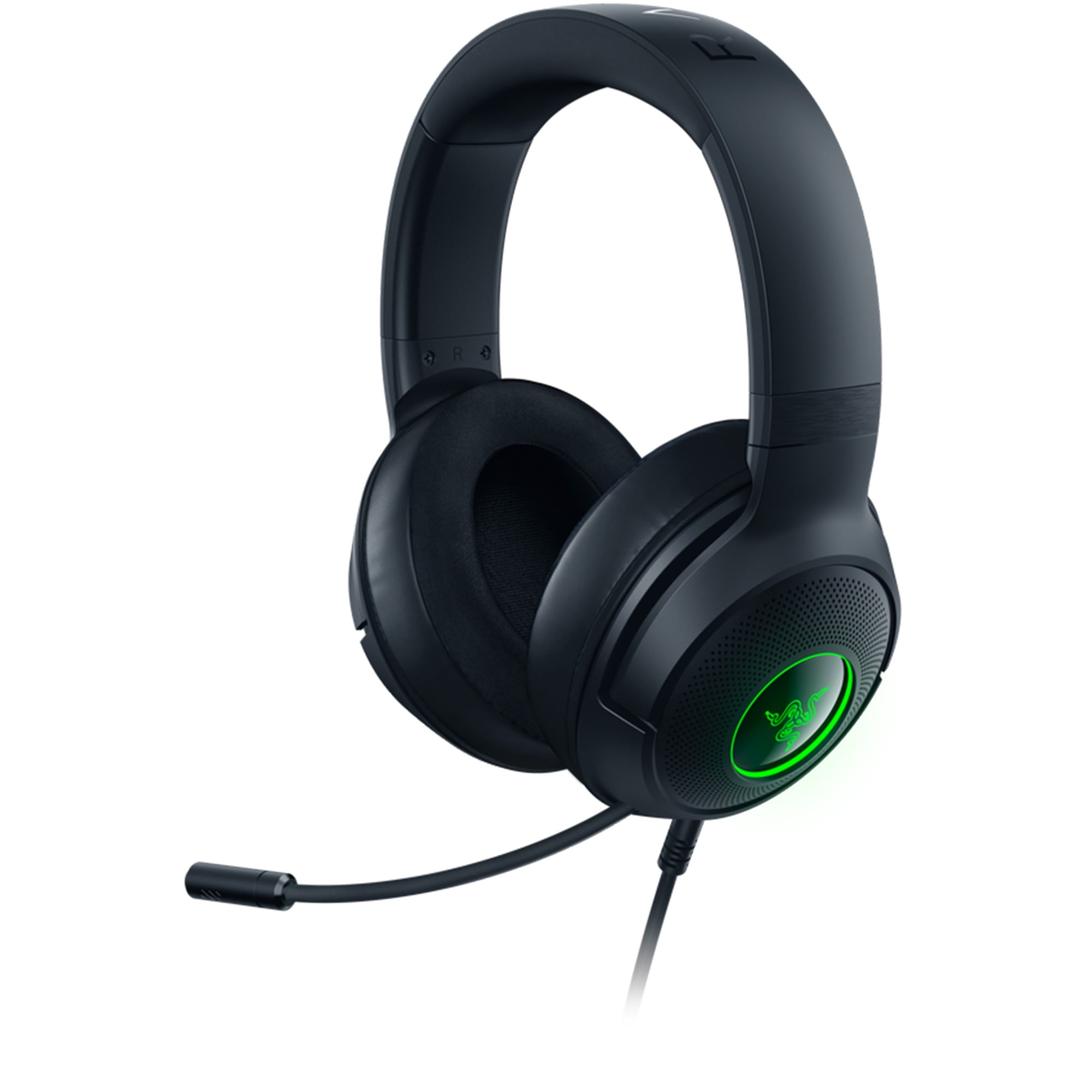 Razer Kraken V3 X Wired Lightweight Gaming Headset for PC, PS5, PS4 via USB Type A Connection, 7.1 Surround Sound, 40mm Drivers, HyperClear Bendable Cardioid Mic, Chroma RGB Lighting, Classic Black