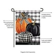 thumbnail image 3 of Evergreen 18.00In Pumpkin Check Garden Flag, , Fall Halloween Thanksgiving Double-Sided 14S10013, 3 of 5