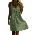 thumbnail image 5 of Odbmxy Summer Mini Dresses for Women Cotton Cami V-Neck Sleeveless Women's Sun Dresses Casual Tank Holiday, 5 of 9