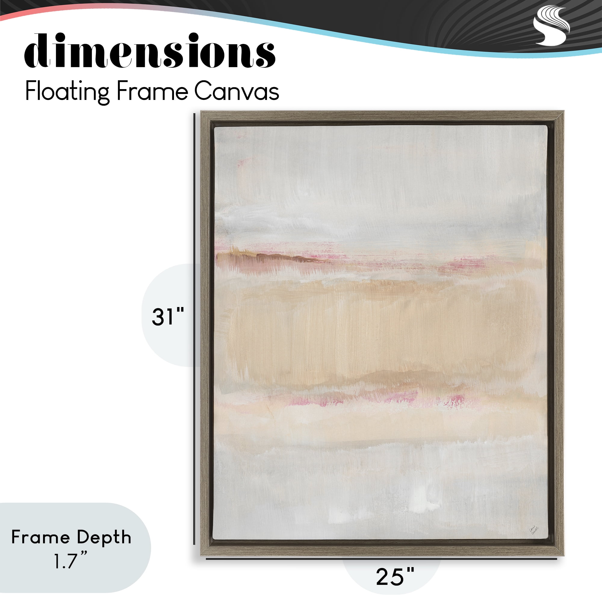 Stupell Industries Restful Misty Landscape Brown Framed Floater Canvas Wall Art, design by Lanie Loreth