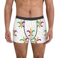 thumbnail image 4 of Wukai Mardi Gras Carnival1 Print Men’s Underwear Breathable Boxer Briefs,&nbsp;Moisture Wicking & Breathable-Small, 4 of 7