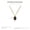Black Agate Pendant Necklace, variant on Black Agate Clavicle Chain Female Titanium Steel Ornament