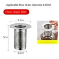 thumbnail image 4 of 2Pcs Useful Anti-Pest Waste Drainer Kitchen Tool Sealing Cover Food Hair Stopper Floor Drain Filter Mesh Sink Strainer C, 4 of 8