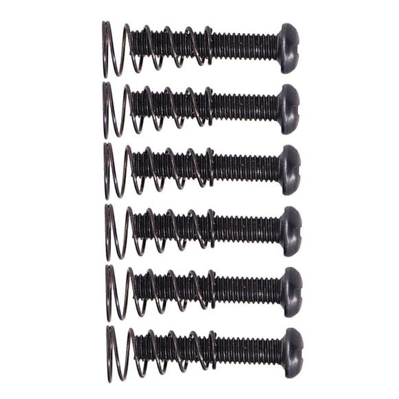 Milaget Set of Bridge Tailpiece Screws + Pagoda-shaped Springs Black for Electric