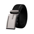 thumbnail image 1 of Unique Bargains Man Automatic Buckle Adjustable Stitched PU Ratchet Belt Black 110CM, 1 of 7