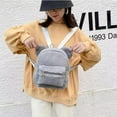 thumbnail image 7 of Cute Fuzzy Bear Ears Backpack Kawaii Soft Fluffy Casual Daypack Mini Shoulder Bag Purse(Pink), 7 of 7