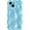 Blue, variant on for iPhone 15 Case,Water Ripple Wave Meteorite Bubble Chrome Plating Electroplated Candy Phone Case (Silver)