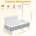 thumbnail image 2 of AEVXKHI Kitchen Sink Caddy Organzier with High Brush Holder, Sponge Holder for Kitchen Sink with Brush Holder and Towel Rack, Rustproof Kitchen Countertop Organizer, Soap Dispenser Storage Essential, 2 of 12