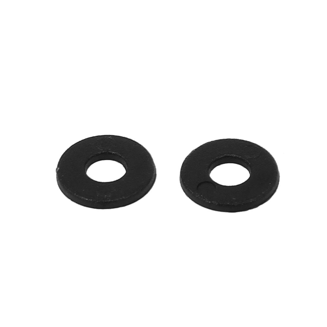 M4x10mmx1mm Plastique Rond Plat Joint Rondelle Entretoise Joint Noir 200Pcs