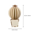 thumbnail image 2 of 1 Set DIY Wooden Hollow Out Assembly Cactus Ornament Home Tabletop Decoration, 2 of 8
