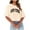 Beige, variant on Womens Summer Tops Womens plus Graphic T Shirts Loose Fit Top Ladies Tunics Long Sleeve Tops for Leggings Tunic Short Sleeve for Leggings Women Ladies Casual Long Shirts Plain Tees Work Out T M