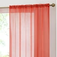 thumbnail image 4 of THD Essentials Sheer Voile Window Treatment Rod Pocket Curtain Panels - Pair, 4 of 39