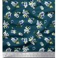 thumbnail image 1 of Soimoi Japan Crepe Satin Fabric Leaves & Floral Artistic Printed Craft Fabric by The Yard 42 Inch Wide, 1 of 3