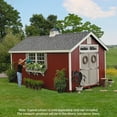 thumbnail image 2 of Little Cottage Co. 10x20 Colonial Williamsburg Shed with Operable Windows and Floor, Outdoor Wood Storage Do-It-Yourself Precut Kit, 2 of 10