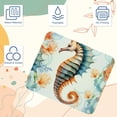 thumbnail image 3 of Sea Horse Square Non-Slip Rubber Bottom Printed Desk Mat Mousepad for Office and Gaming - 8.3x9.8 Inch, 3 of 6