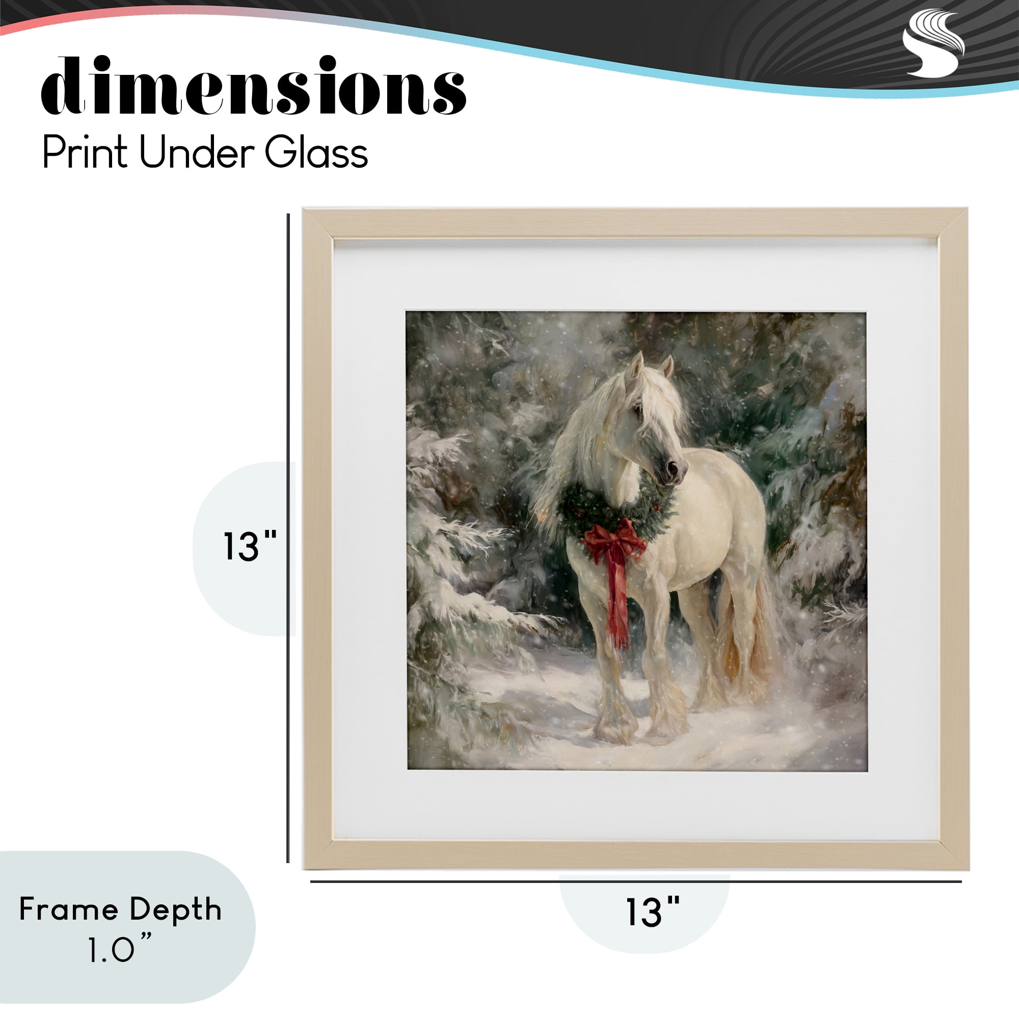 Stupell Industries Pretty Christmas Mare Birch Framed Print Under Glass, design by Tina LeCour