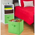Foldable Storage Cube Bins Green Pack of 6