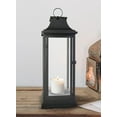 thumbnail image 5 of Serene Spaces Living Black Hurricane Lanterns With Clear Glass Panels, Perfect For Home Decor, Parties & Events, Table Top Or Hanging Lantern For Indoor Outdoor, Measures 25" Tall and 9.75" Diameter, 5 of 8