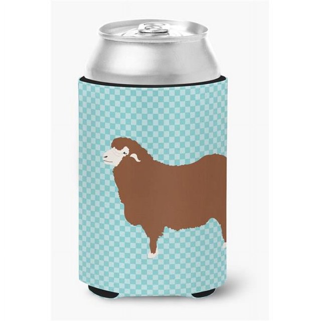 Carolines Treasures BB8155CC Merino Sheep Blue Check Can or Bottle Hugger