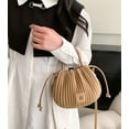thumbnail image 2 of Kukuzhu Hobo Bag Small Purse Women Leather Shoulder Bag Pleat Fashion Cute Designer Handbag, 2 of 6