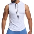 thumbnail image 2 of Workout Hooded Tank Tops Men Lightweight Breathable Muscle Sleeveless Shirt Athletic Running Gym Tanks, 2 of 5