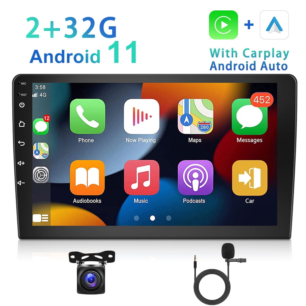 Buy Podofo 232G Universal 9 Double Din Car Stereo Radio with Carplay