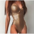 thumbnail image 1 of Body sin tirantes para fiesta de Navidad para mujer, traje de cuero de Pu, monos sexis sin mangas, mono ajustado, 1 of 1